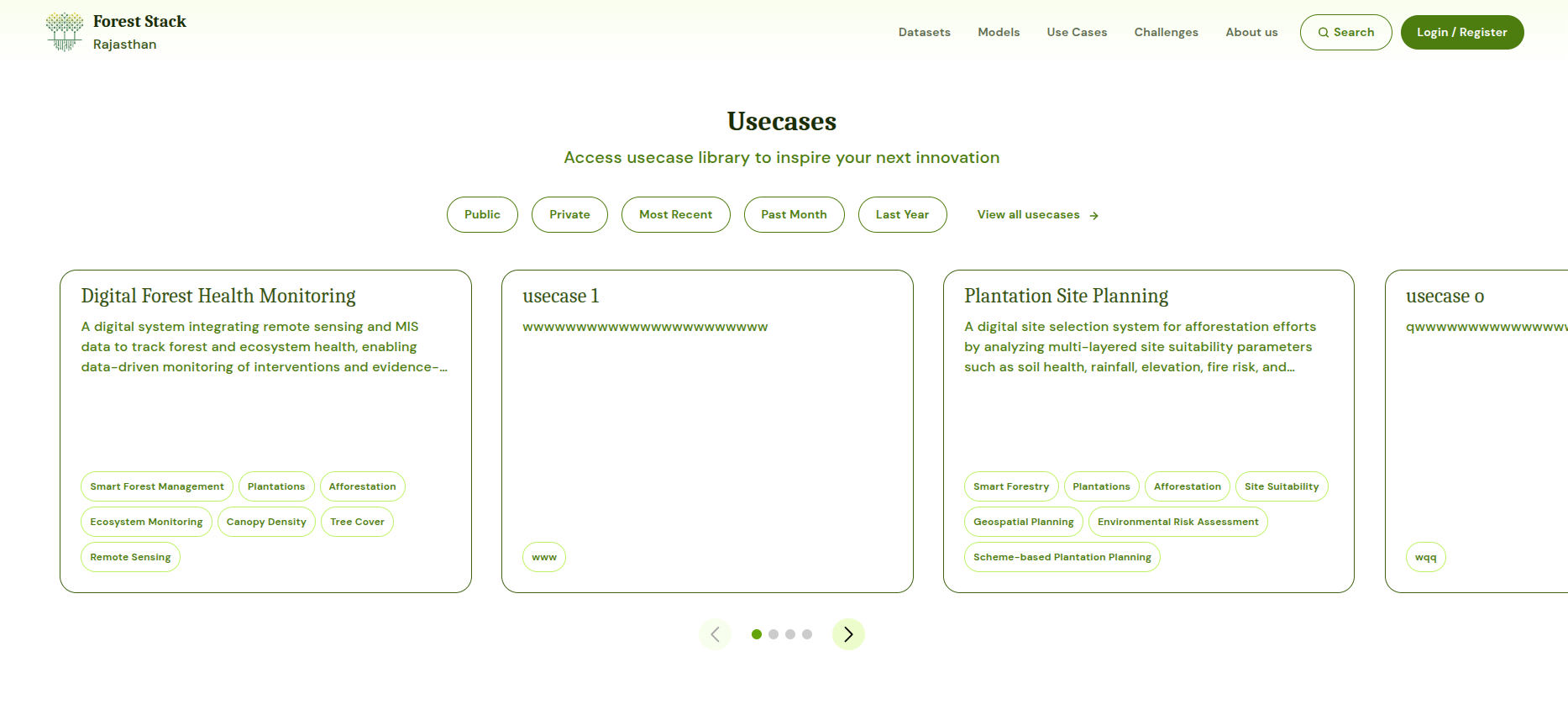 Forest Stack core features Use Cases section